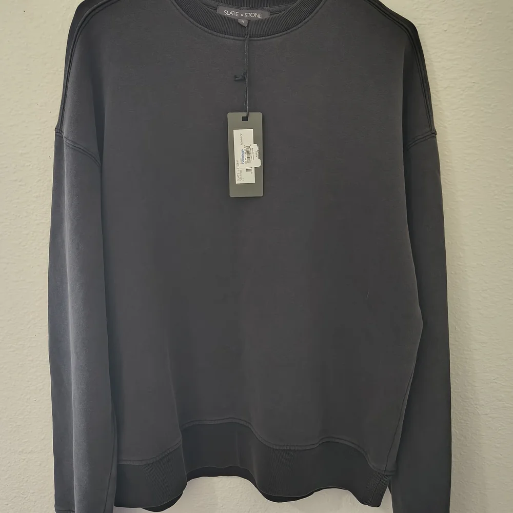 Handsome Youthful Men's Sweater Slate & Stone Charcoal Crewneck Sweater
